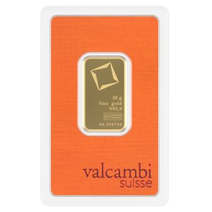 Золотий зливок Valcambi (20 г)