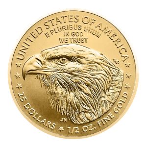 Złota moneta Amerykański Orzeł 1/2 uncji — Złoto premium z USA 2026 r.