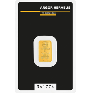 Золотий злиток Argor-Heraeus 2 грам