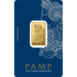 Золотий злиток PAMP Lady Fortuna 10 грамів, проба 999.9, швейцарське золото.
